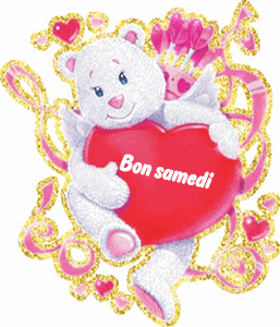 Gif animé Bon samedi ourson blanc